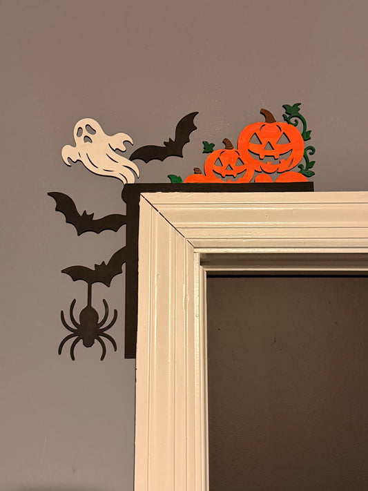 Pumpkin and Ghost with Spider