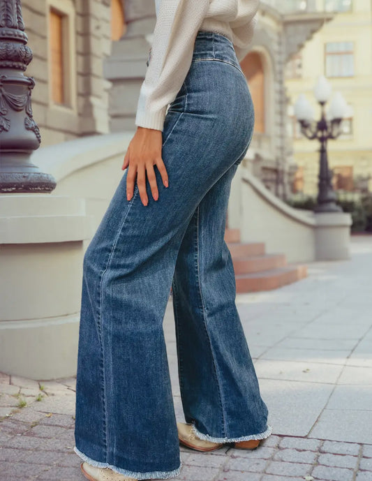 High waist flare jeans