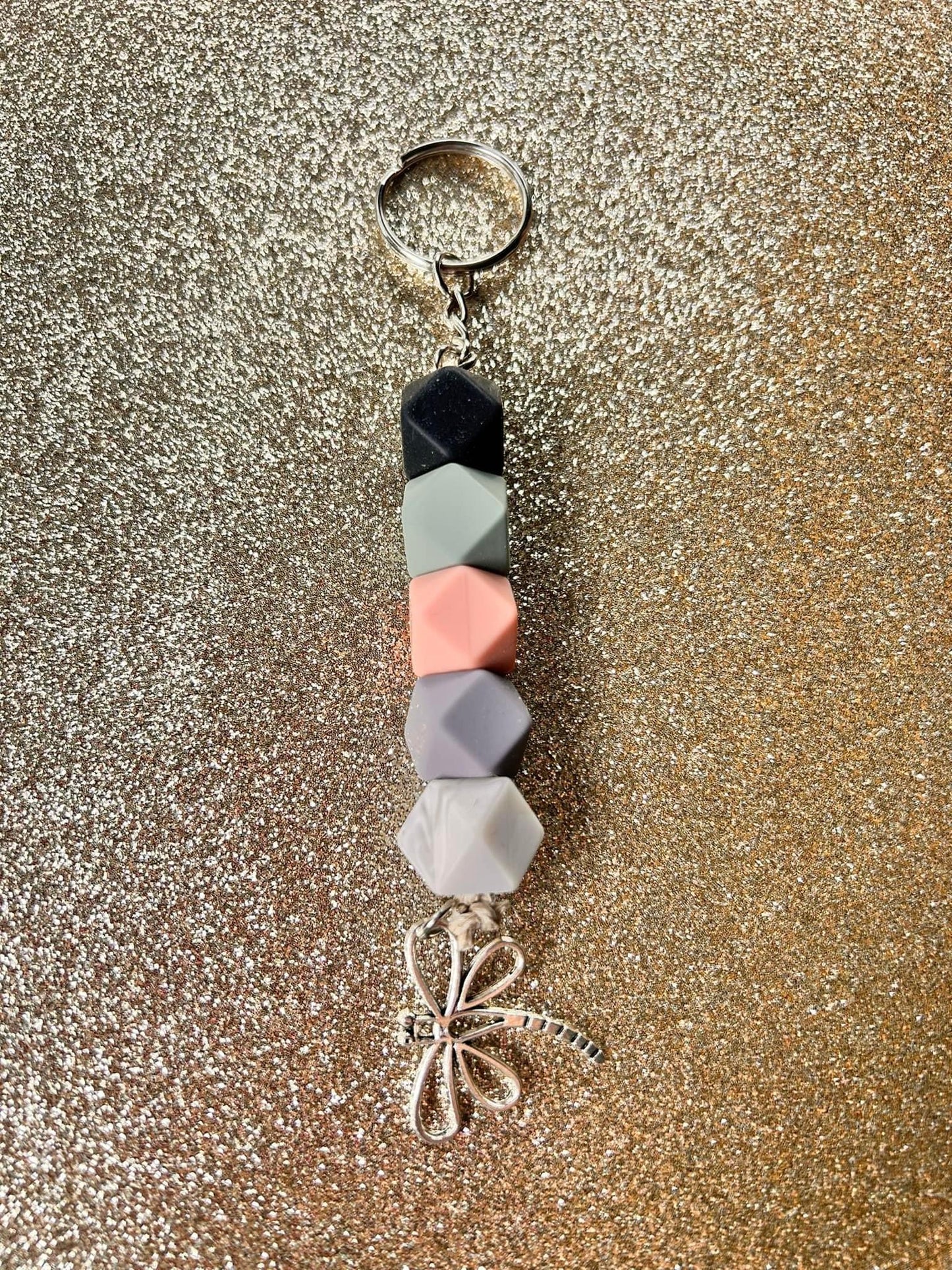 Silicon Bead Keychain  (Local or shipped)